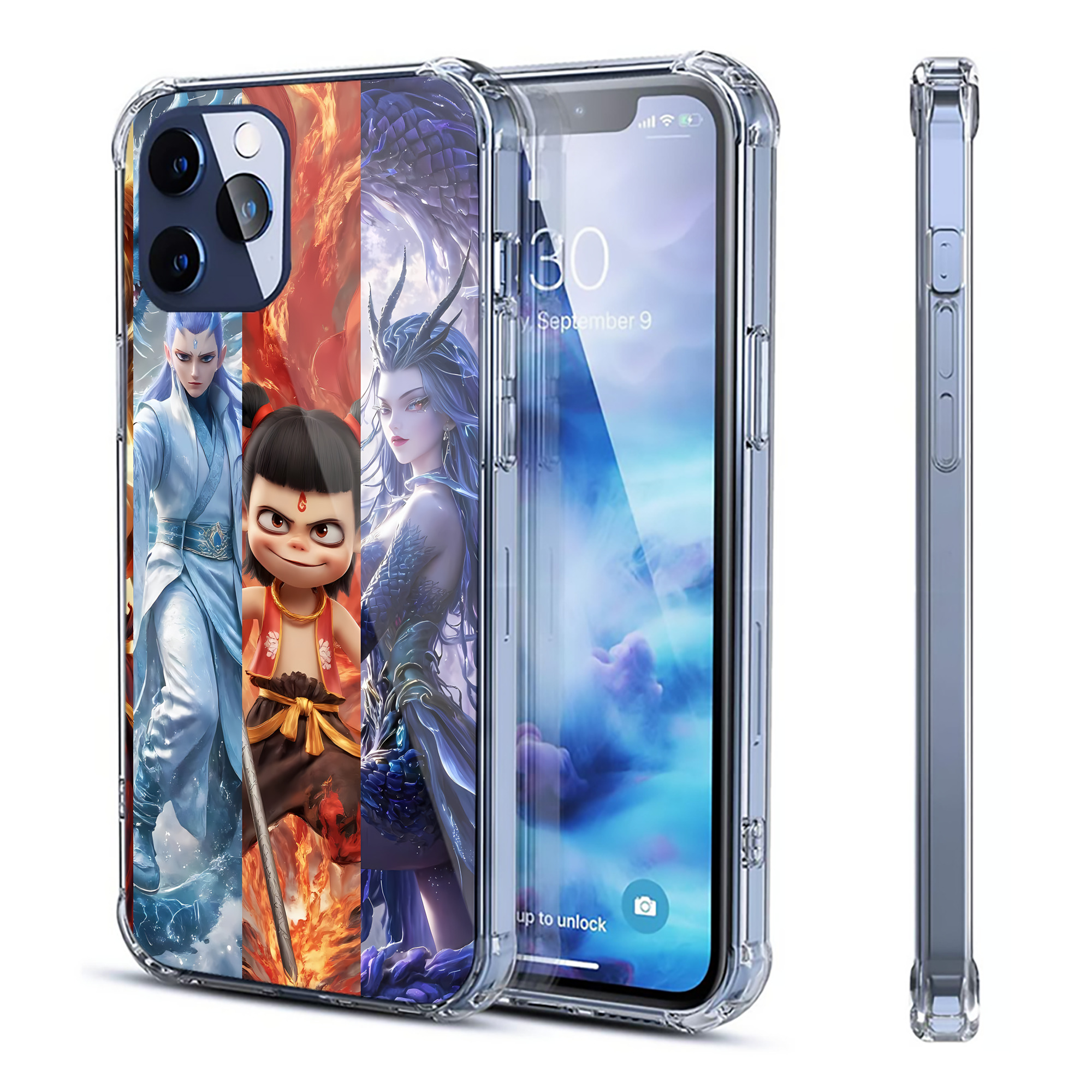 （画像用） Ne Zha 2 ナタ 魔童の大暴れ 【iPhone 12シリーズ対応】透明スマホケース（クリアソフトケース）